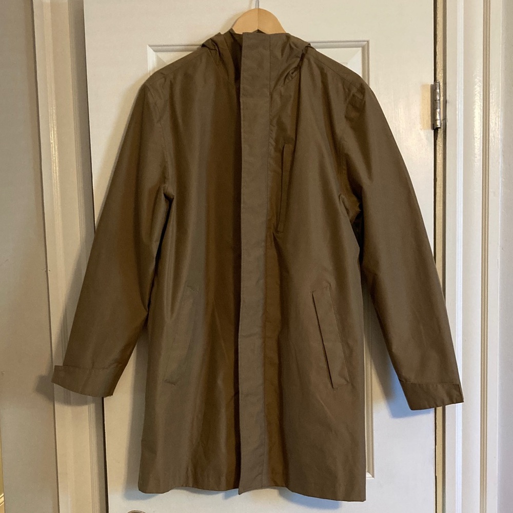 Primark Men's Tan Hooded Raincoat